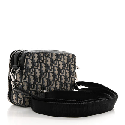 Christian Dior Oblique Pouch Navy Blue 2 of 12