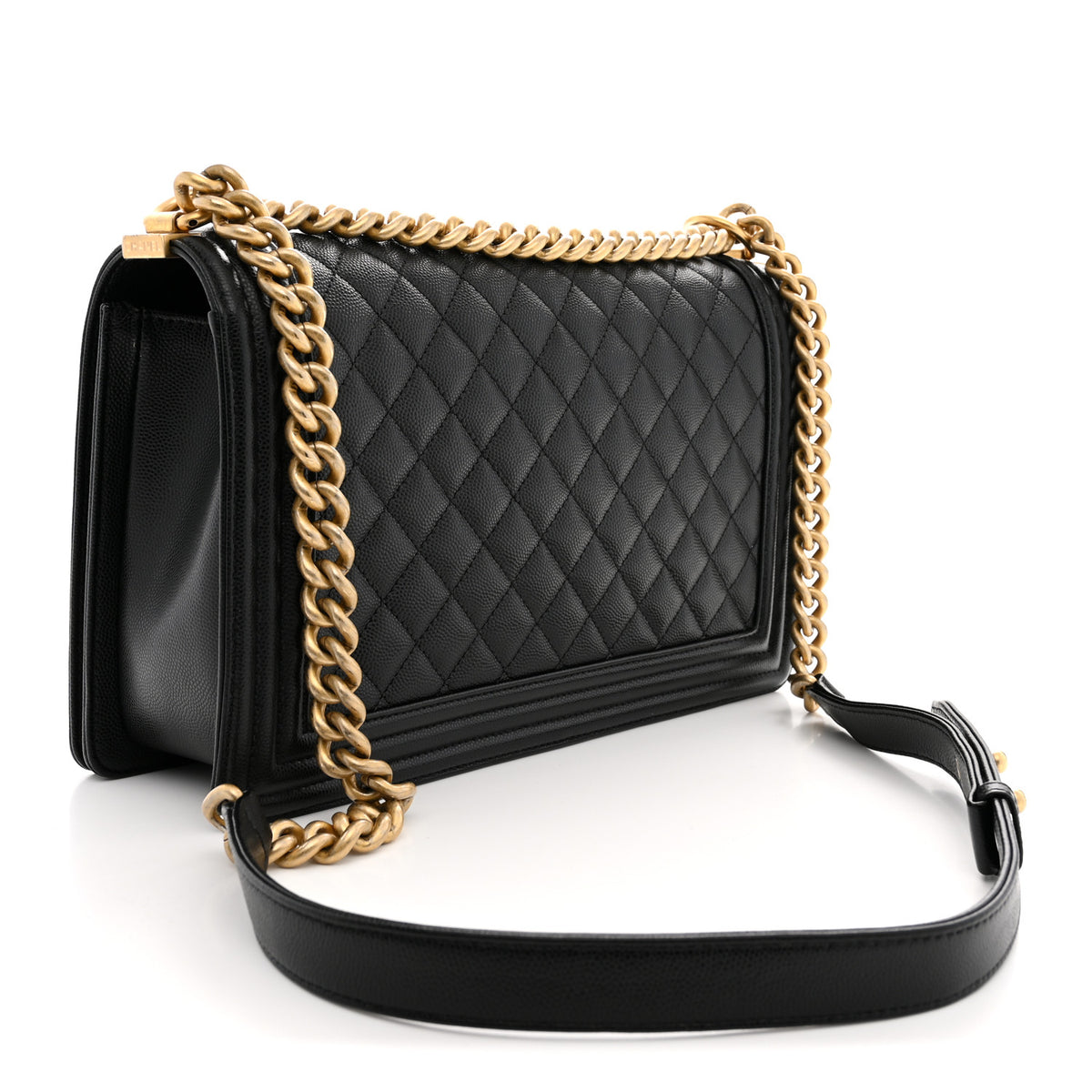 Chanel Caviar Quilted Medium Boy Flap Black 3 of 12