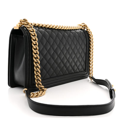 Chanel Caviar Quilted Medium Boy Flap Black 3 of 12