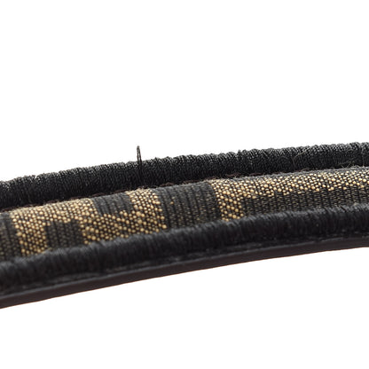 Fendi Fabric Jacquard FF 1974 Medium Baguette Tobacco Moro Black 9 of 10