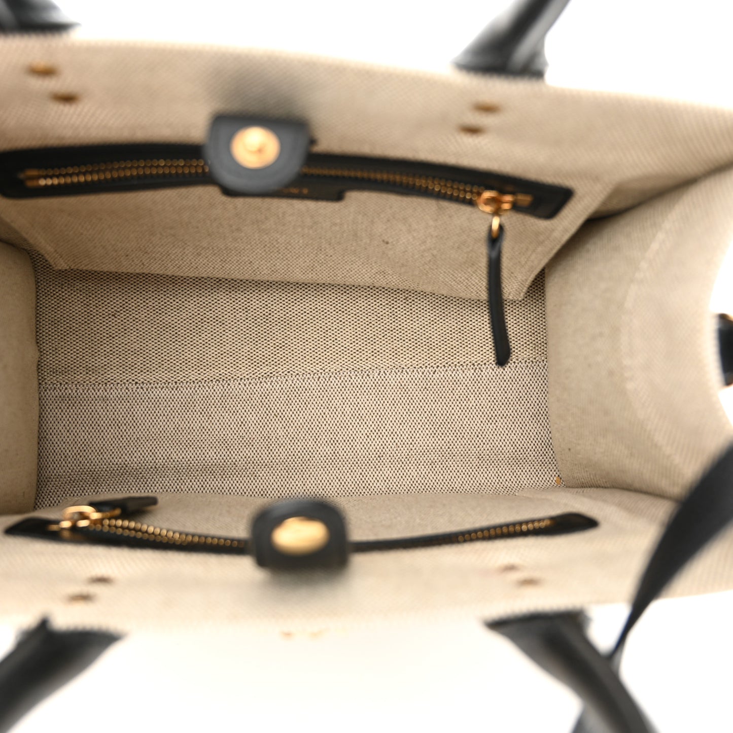 Canvas Calfskin La Medusa Tote Bag Beige