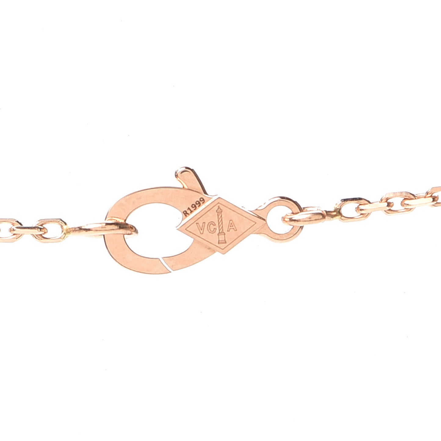 18K Rose Gold Mother of Pearl Magic Alhambra Pendant Necklace
