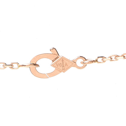 Van Cleef & Arpels 18K Rose Gold Mother of Pearl Magic Alhambra Pendant Necklace 4 of 8