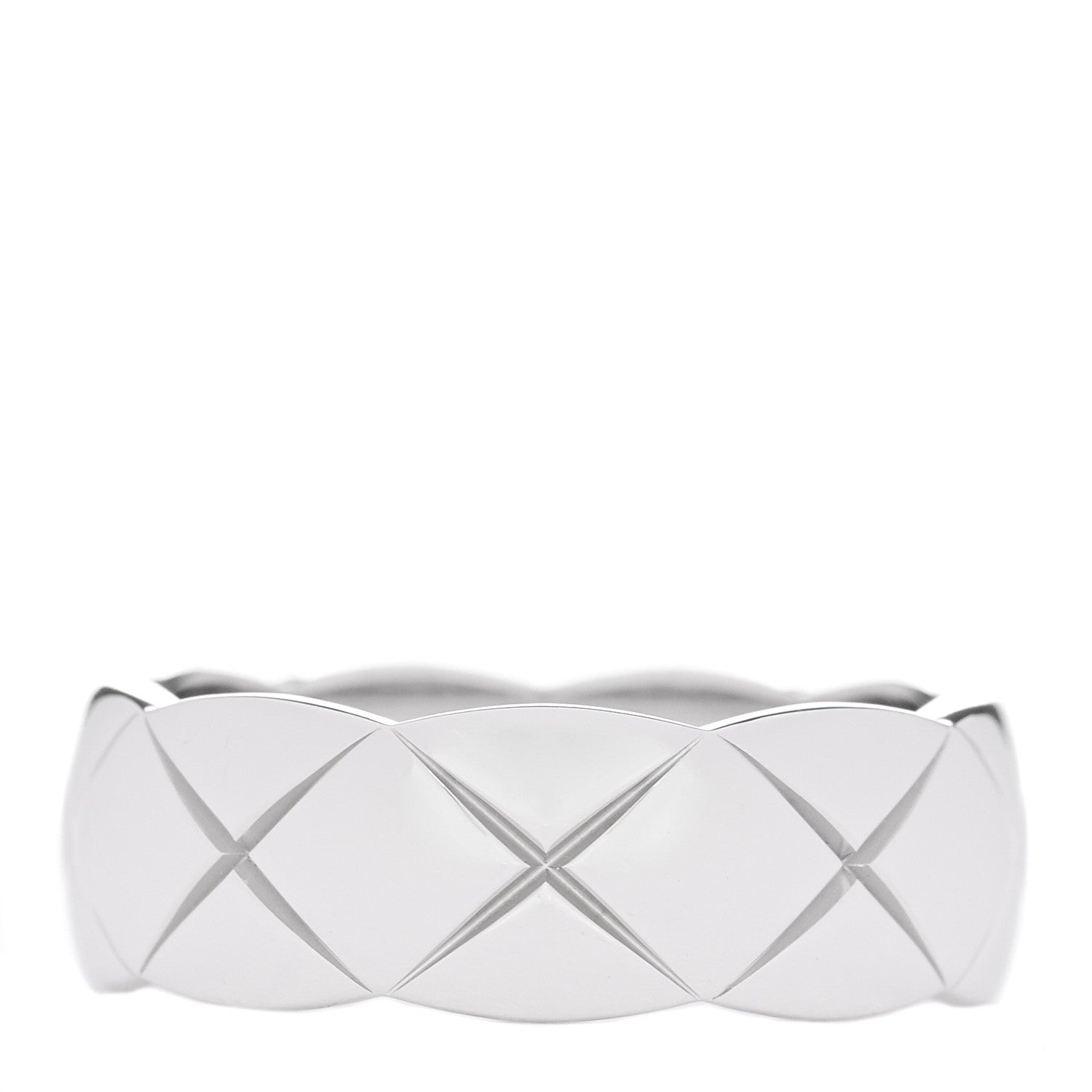 Chanel 18K White Gold Small Coco Crush Ring 53 6.5 3 of 6