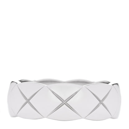 Chanel 18K White Gold Small Coco Crush Ring 53 6.5 3 of 6