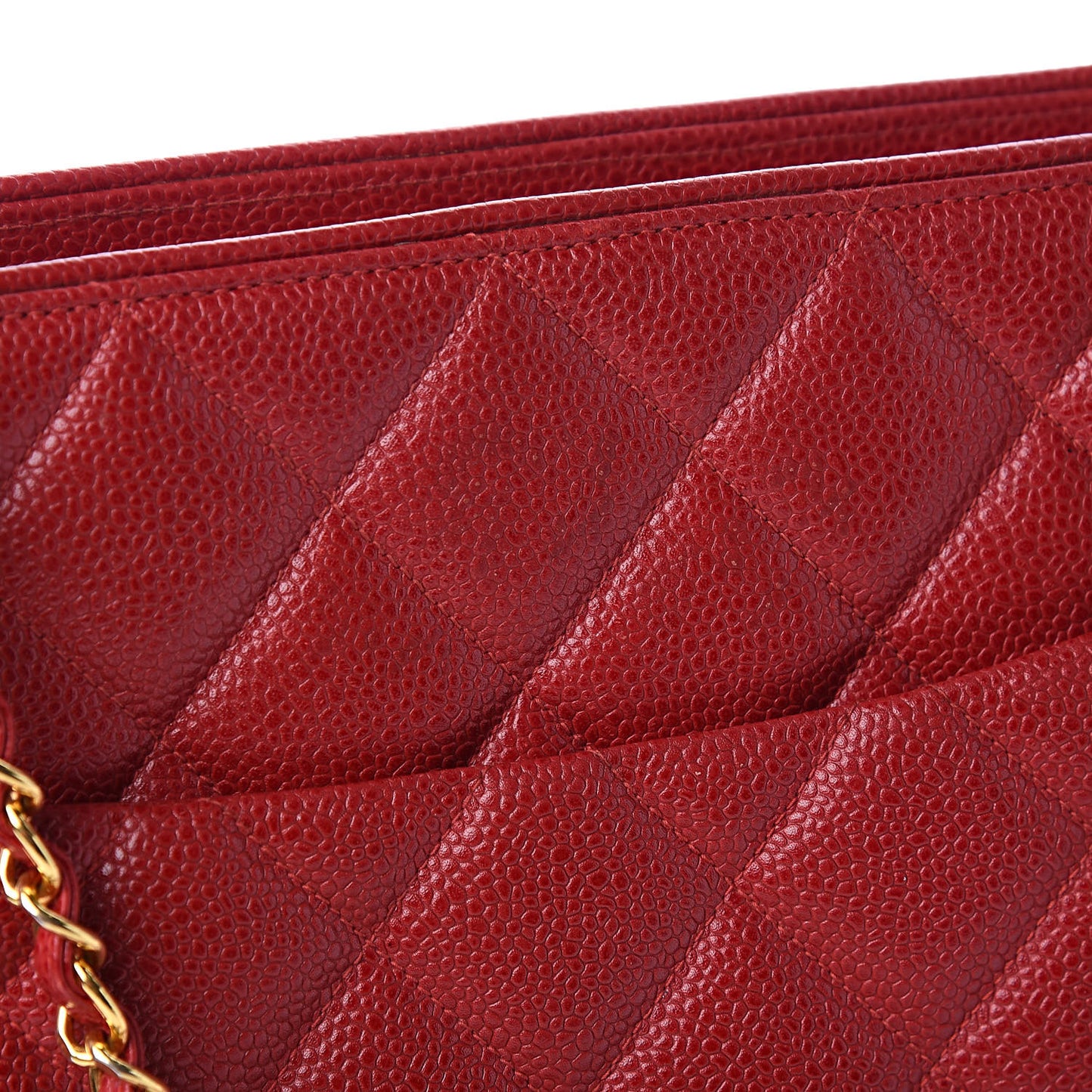 Caviar Quilted Sun Medallion Shoulder Bag Red
