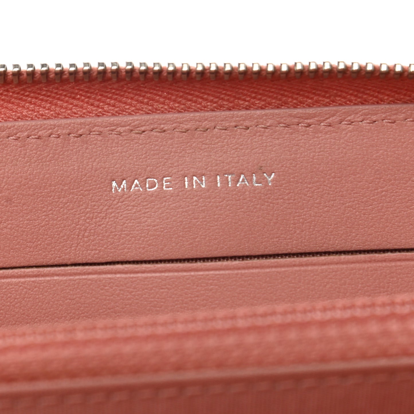 Ombre Patent Calfskin Quilted Small Zip Around Wallet Pink White