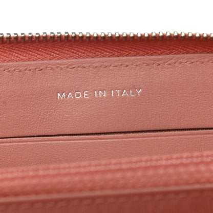 Chanel Ombre Patent Calfskin Quilted Small Zip Around Wallet Pink White 7 of 9