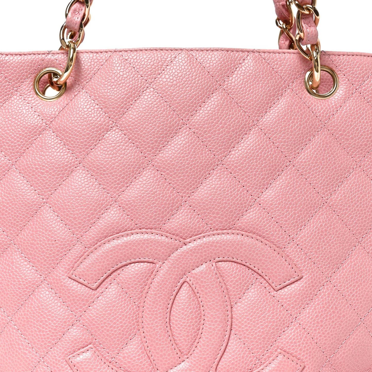 Caviar Quilted Petit Shopping Tote PST Pink