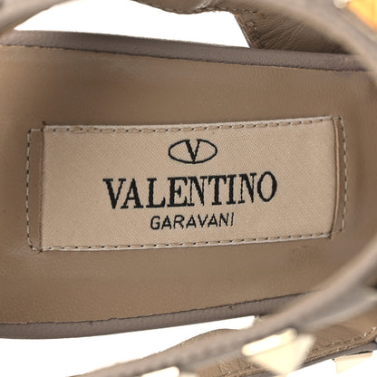 Valentino Garavani Calfskin Nappa Rockstud Ankle Strap 100mm Pumps 35 Poudre 10 of 12
