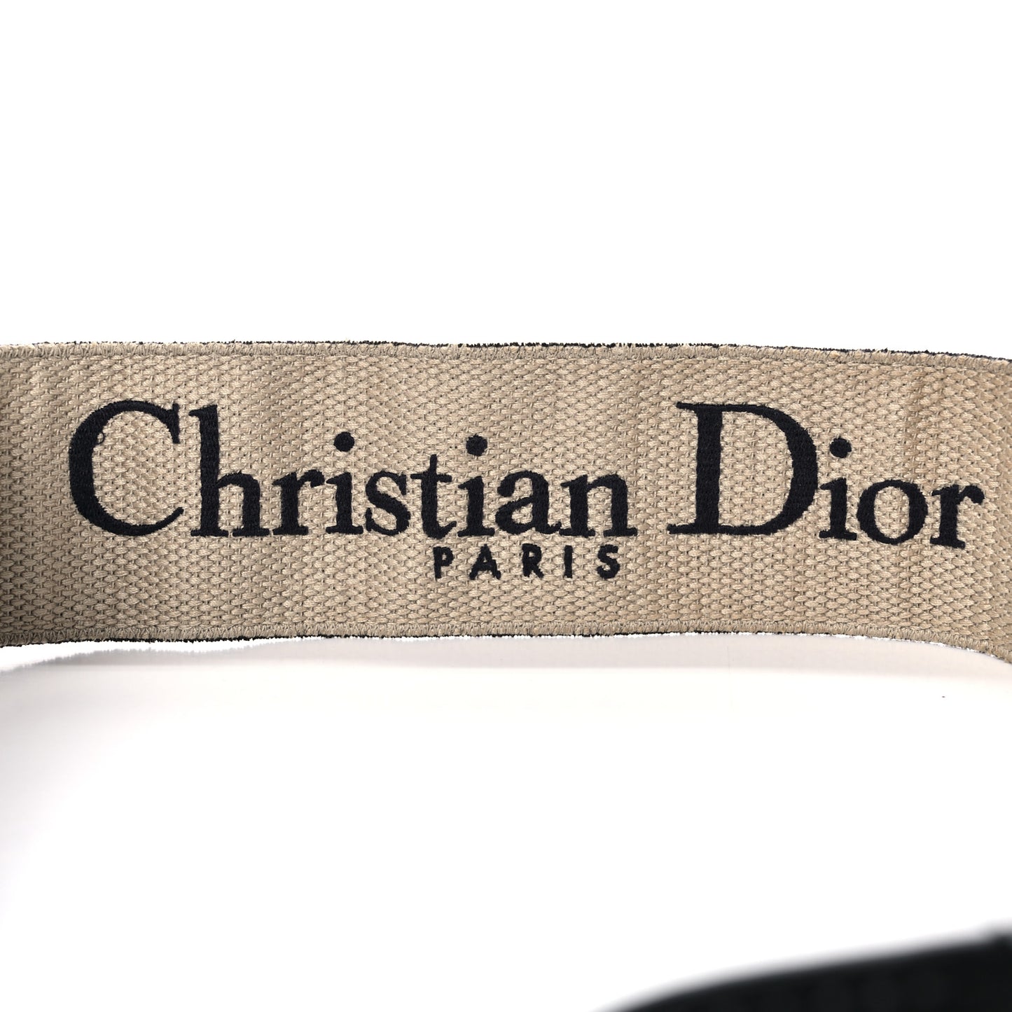Canvas Embroidered Shoulder Strap Black