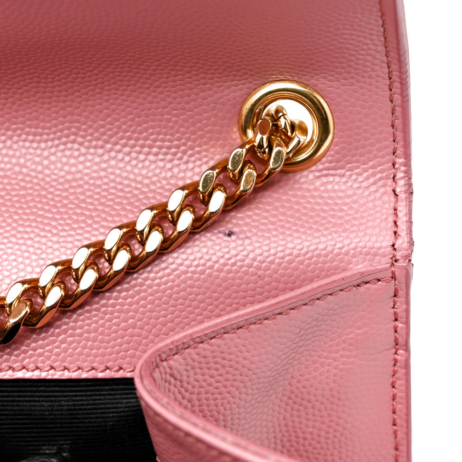 Saint Laurent Grain De Poudre Medium Classic Monogram Kate Satchel Dark Rose 11 of 15