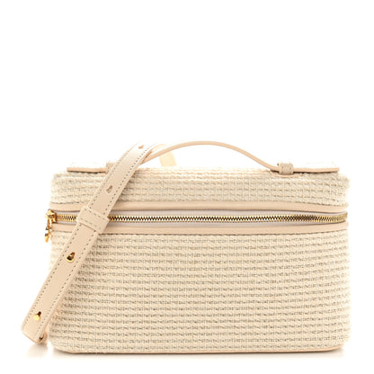 Loro Piana Woven Cotton L19 Extra Pocket Pouch Natural Lotus Root 1 of 9