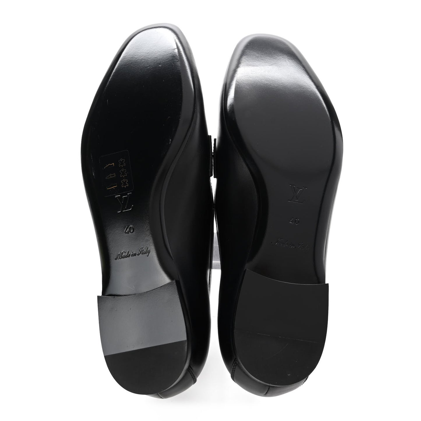 Calfskin Upper Case Flat Loafer 40 Black