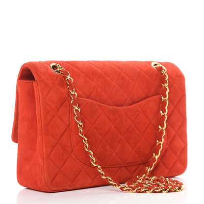 Chanel Suede Quilted Medium Single Flap Red 3 of 13