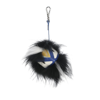 Fendi Fox Fur Vitello Monster Bag Bug Charm Ocean Multicolor 1 of 5