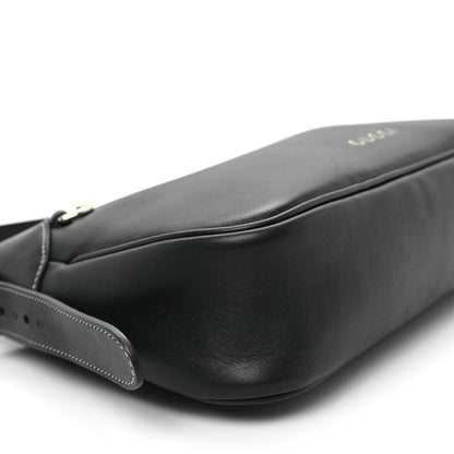 Gucci Calfskin Medium Emblem Shoulder Bag Black 9 of 11