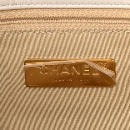 Chanel Goatskin Quilted Medium Chanel 19 Flap White 6 of 11