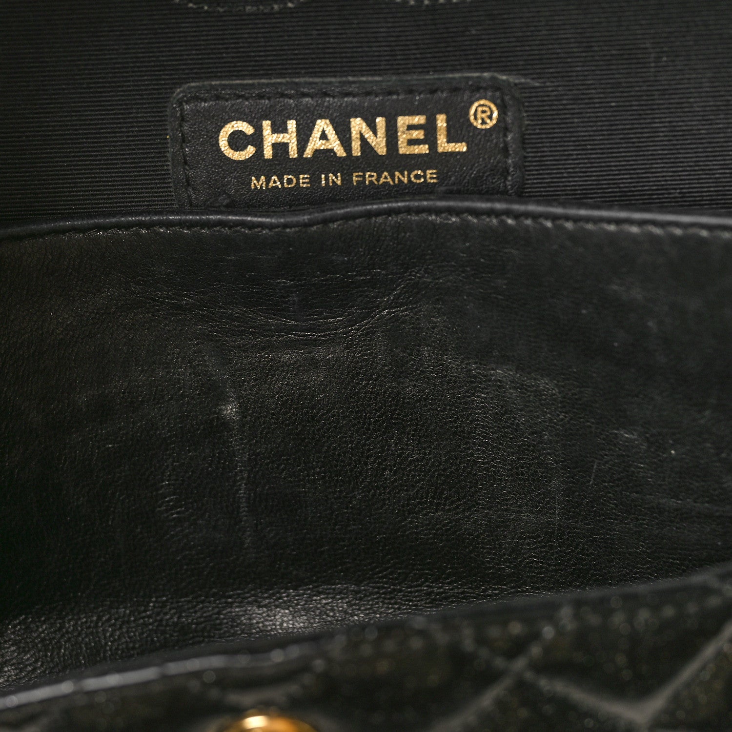 Chanel Patent Quilted Sparkle Glitter Medium Double Flap Black 14 of 14