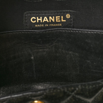 Chanel Patent Quilted Sparkle Glitter Medium Double Flap Black 14 of 14