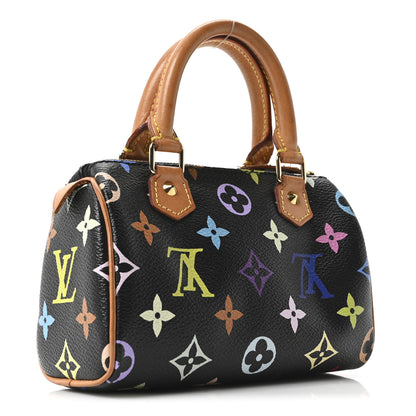 Louis Vuitton Monogram Multicolor Mini Sac HL Speedy Black 3 of 9