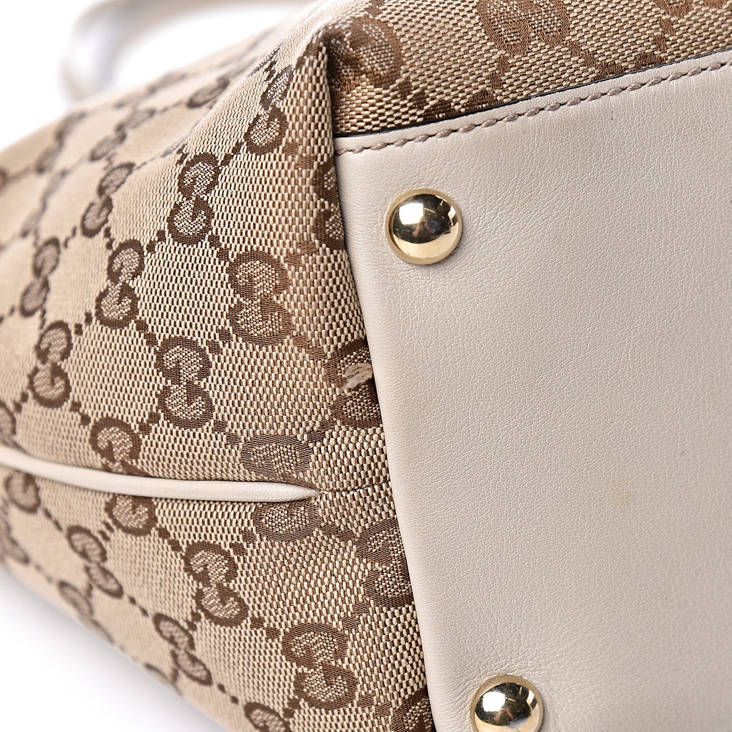 Monogram Medium New Britt Tote Off White