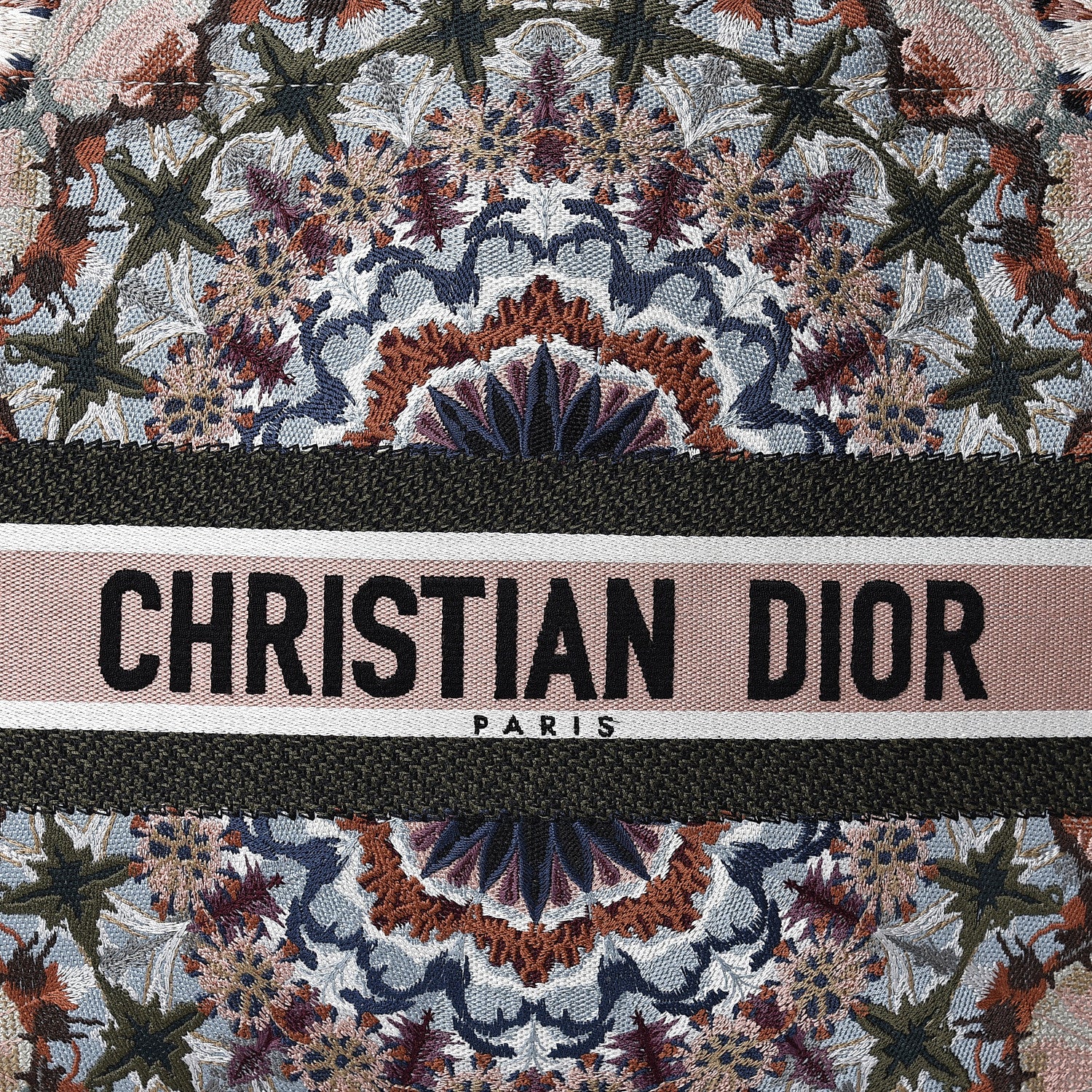 Christian Dior Canvas Embroidered KaleiDioroscopic Book Tote Multicolor 8 of 12
