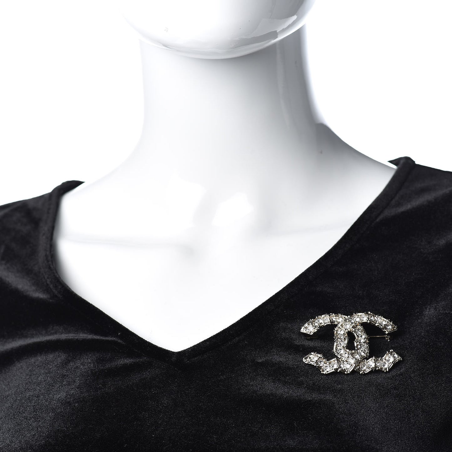Crystal CC Camellia Express Brooch Gold