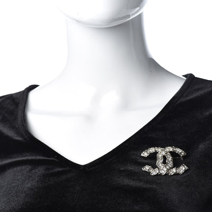 Chanel Crystal CC Camellia Express Brooch Gold 2 of 5