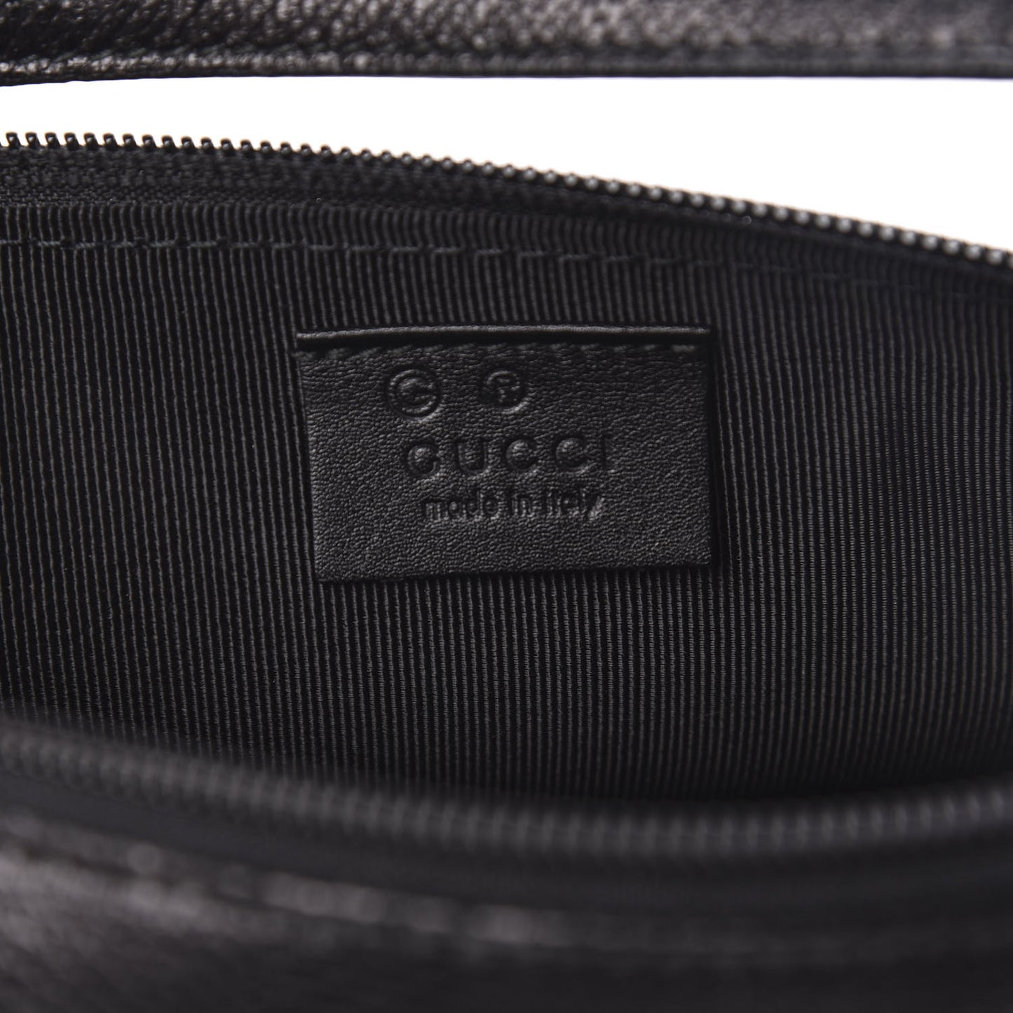 Calfskin Lizard Embossed Boat Pochette Black