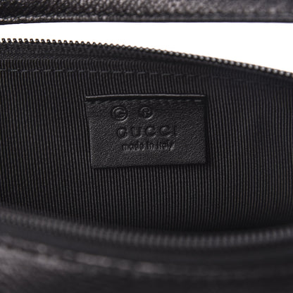 Gucci Calfskin Lizard Embossed Boat Pochette Black 6 of 10
