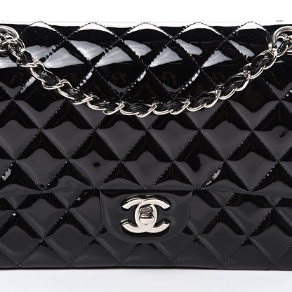 Chanel Patent Quilted Medium Double Flap Black 10 of 12
