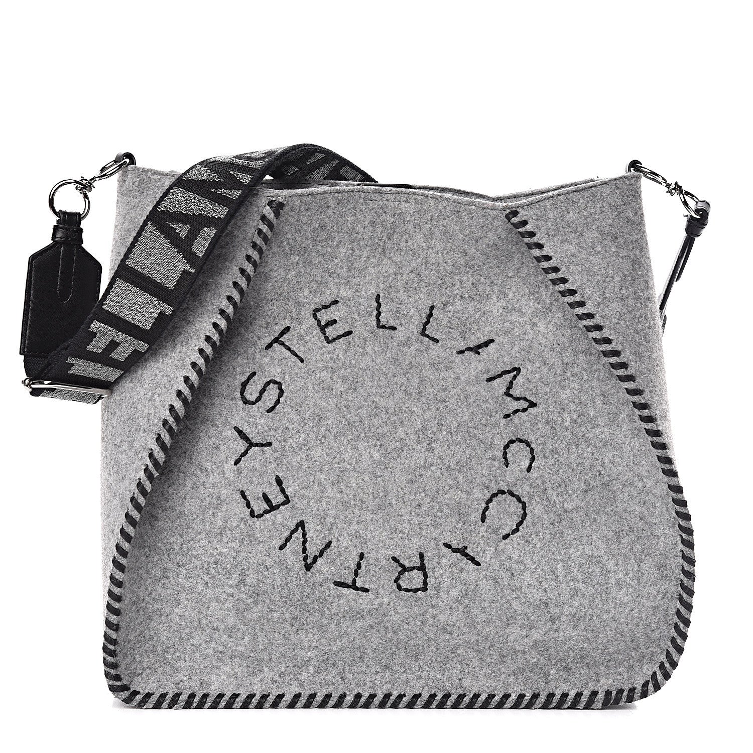 Stella McCartney Eco Felt Logo Crossbody Smoke Slate 1 of 11