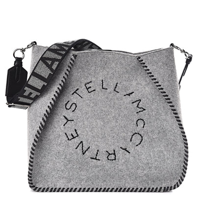 Stella McCartney Eco Felt Logo Crossbody Smoke Slate 1 of 11
