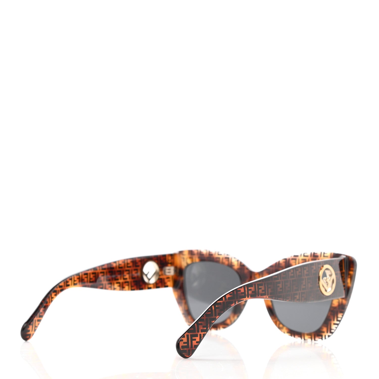 Fendi Acetate F is Fendi FF 51mm Cat Eye Sunglasses 0327/S Tortoise Camouflage 4 of 6
