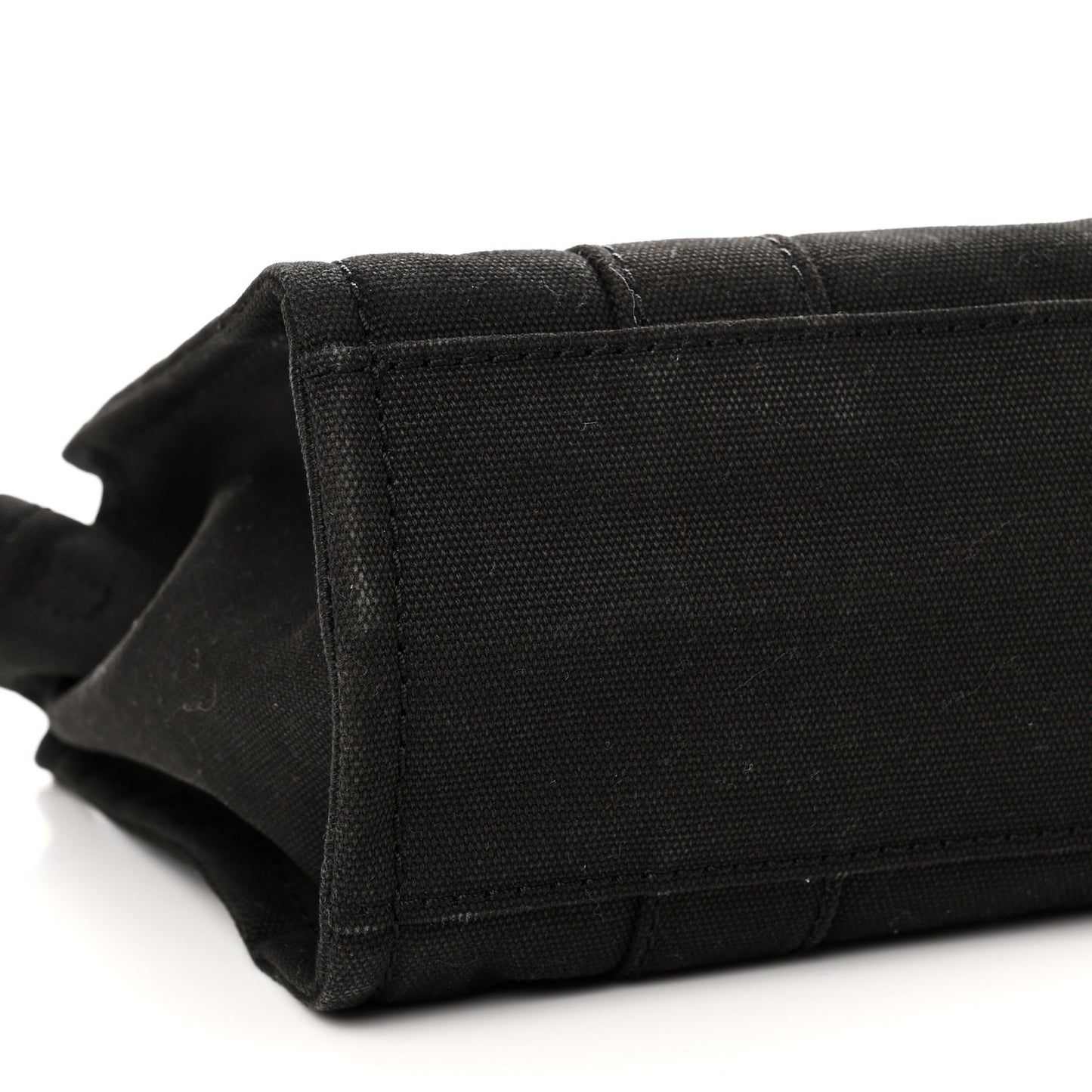 Cotton Canvas Small The Traveler Tote Bag Black