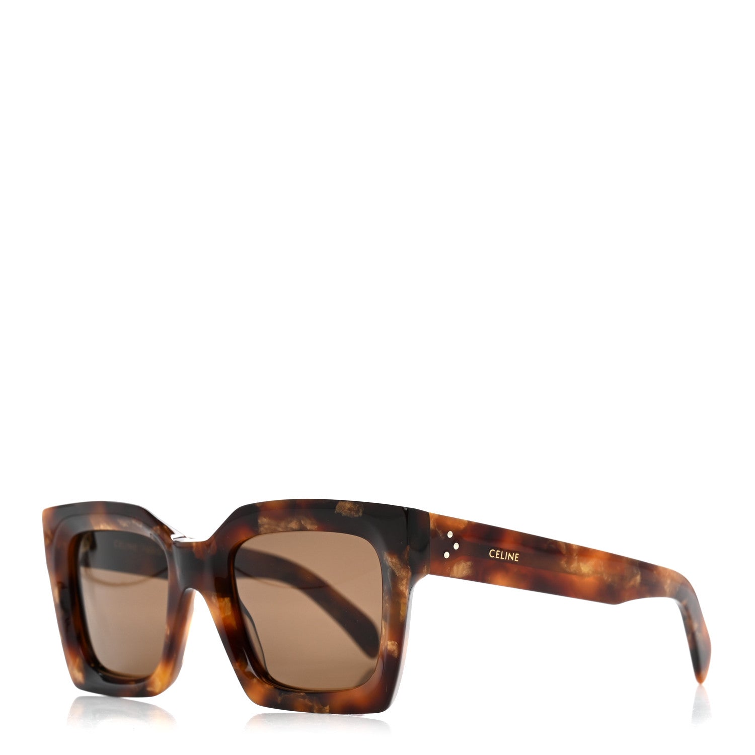 Celine Acetate Square Sunglasses CL40130I Havana 1 of 7