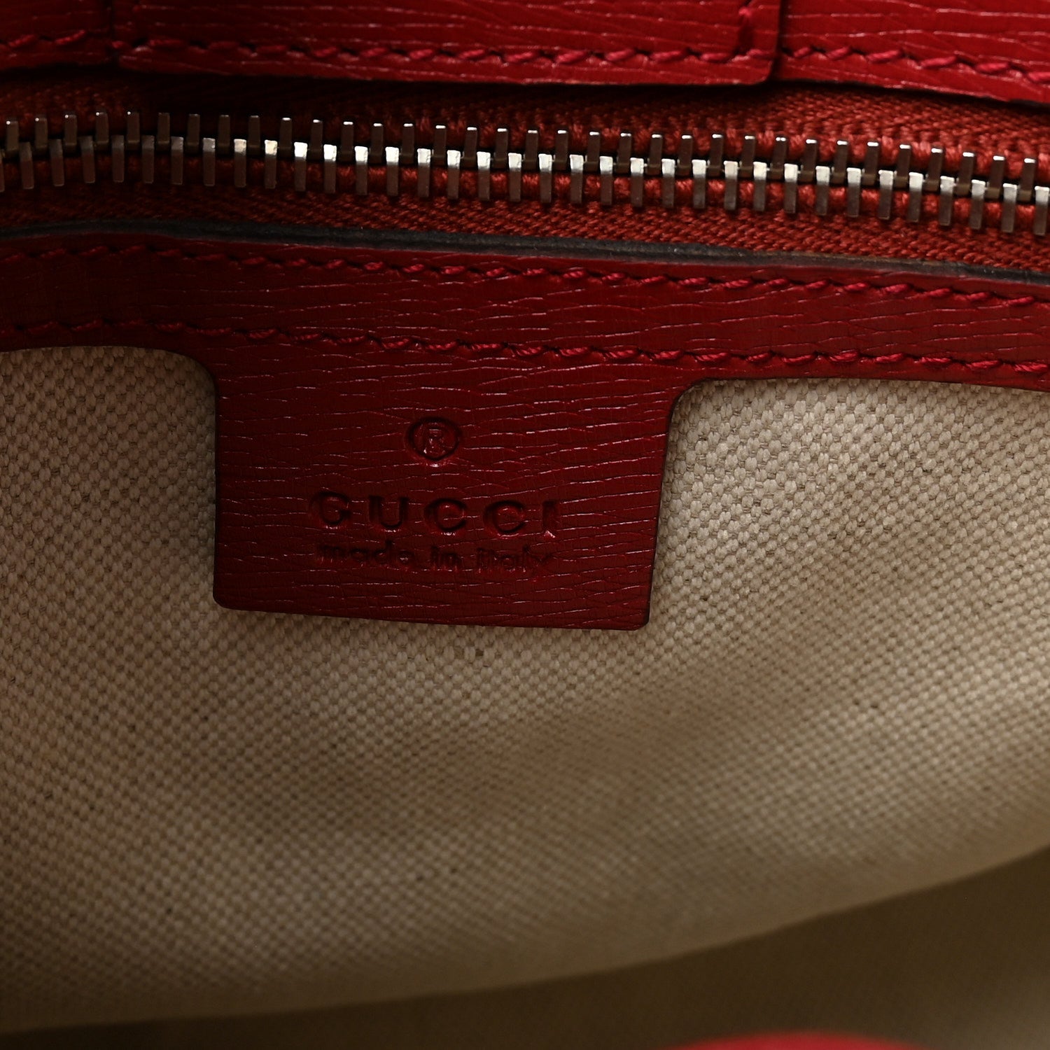 Gucci Shangai Calfskin Blooms Print Medium Bamboo Shopper Tote Red Multicolor 6 of 10