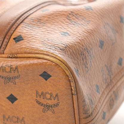 MCM Visetos Shopping Tote Cognac 10 of 21