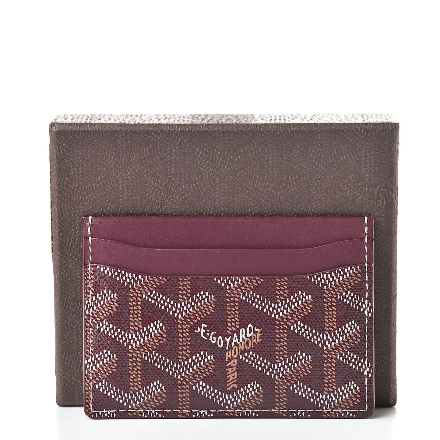 Goyardine Saint Sulpice Card Holder Bordeaux