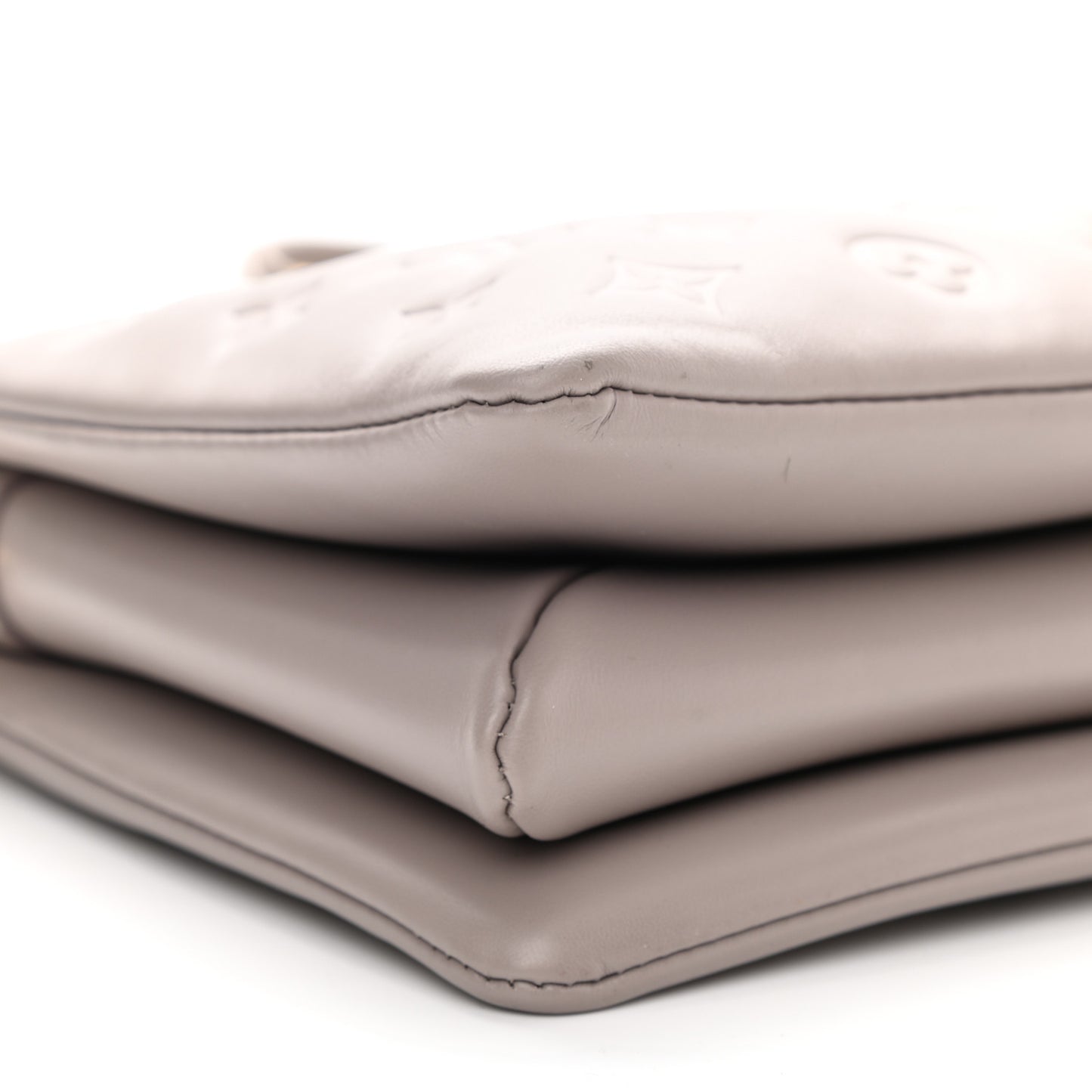 Lambskin Embossed Monogram Coussin PM Grey