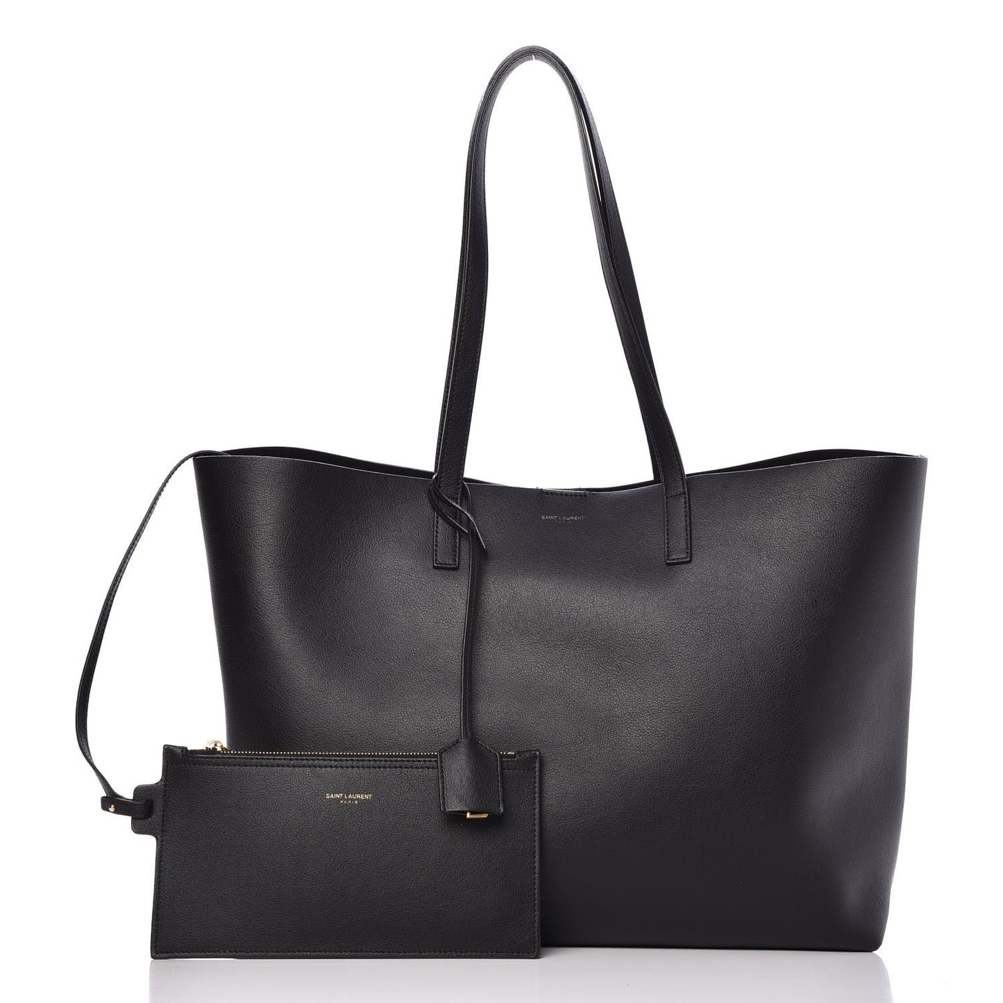 Calfskin Large Shopping Tote Black