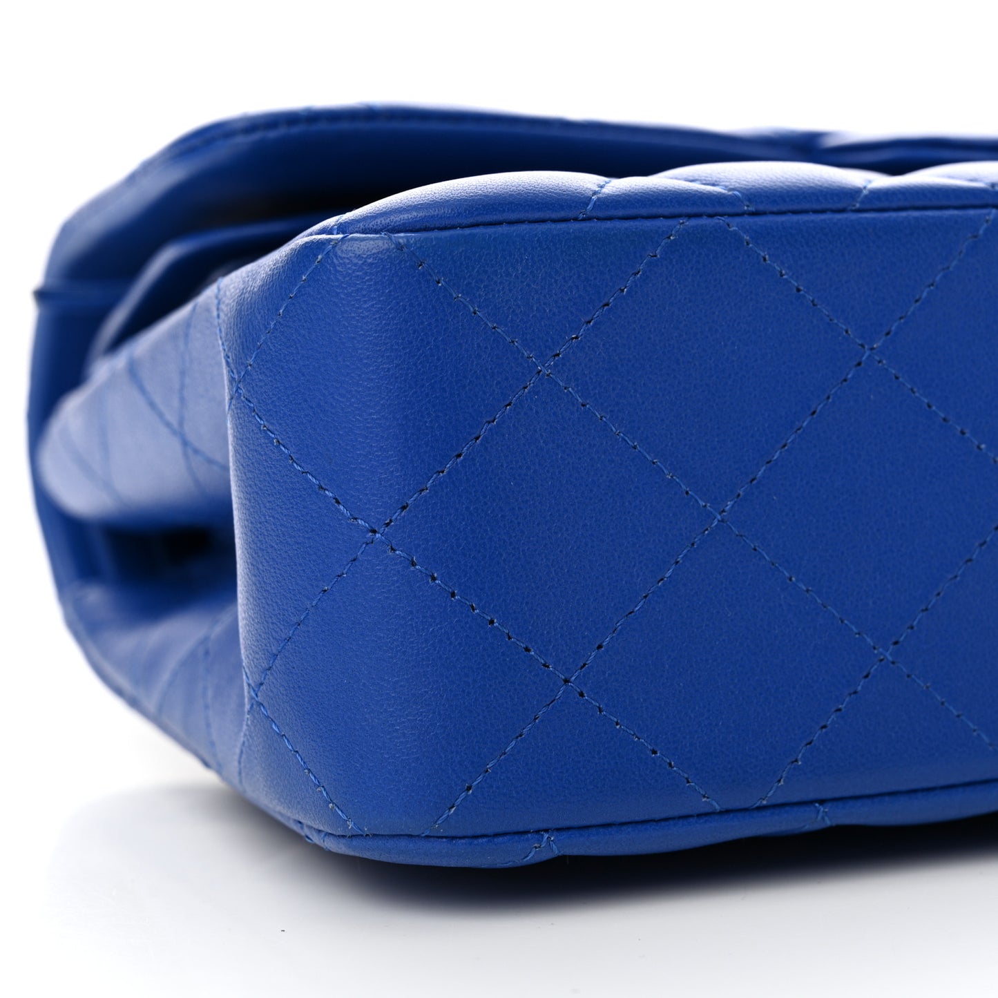 Lambskin Quilted Small Double Flap Blue