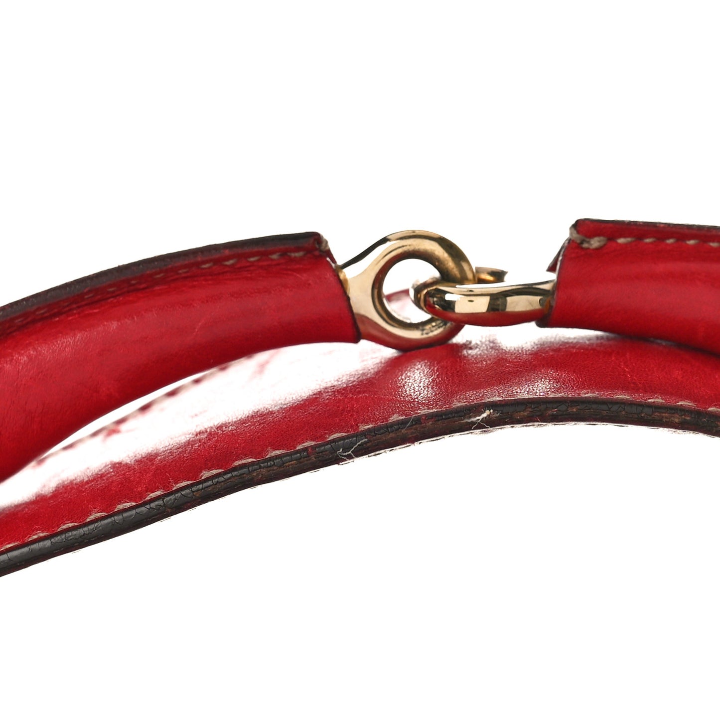 Calfskin Medium Horsebit Chain Hobo Red