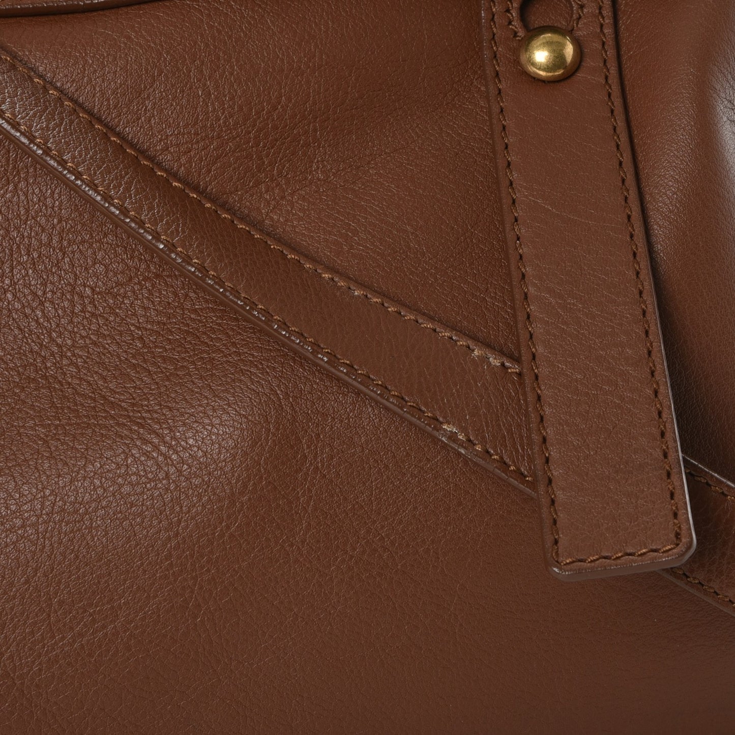 Calfskin Canvas Medium Muse Two Brown