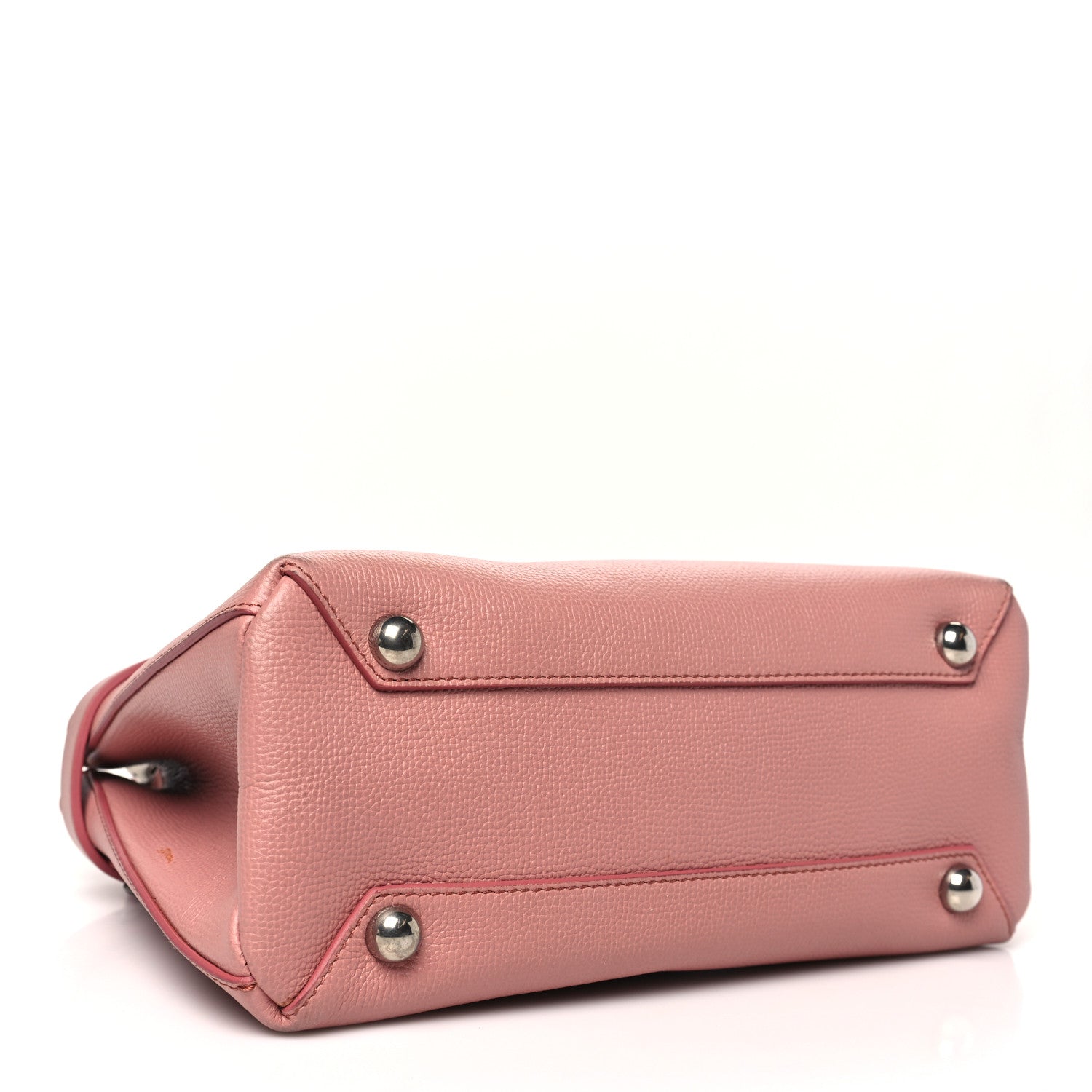 Burberry Grainy Calfskin House Check Small Banner Tote Dusty Rose 4 of 14