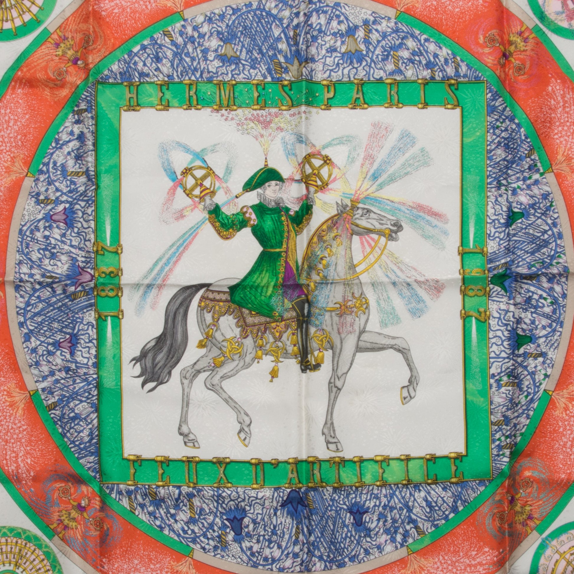 Hermes Silk Feux D'Artifice Scarf 90 1 of 5