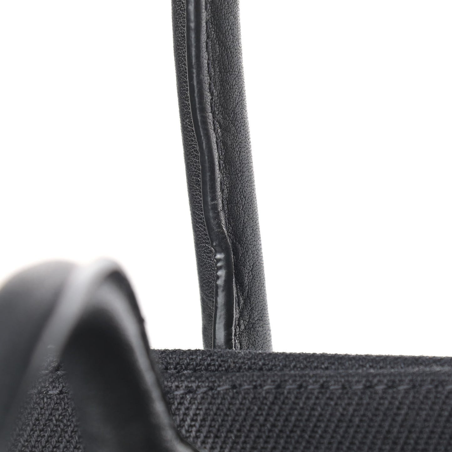 Linen Calfskin Rive Gauche Tote Black