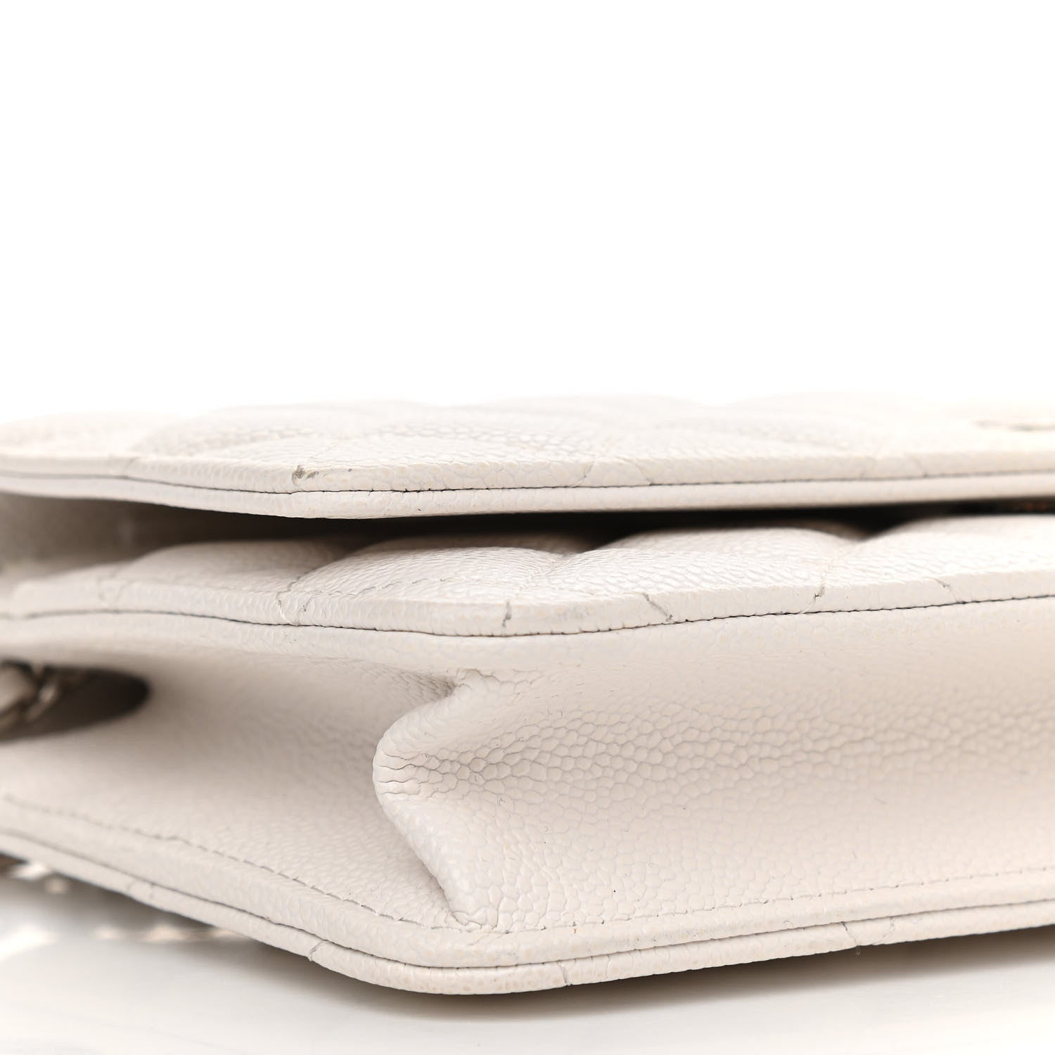 Chanel Caviar Quilted Wallet On Chain WOC White 10 of 14