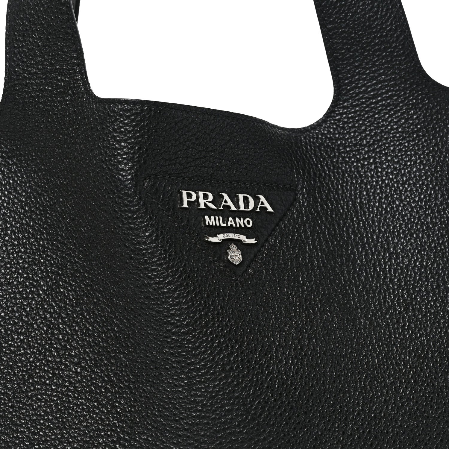 Prada Vitello Daino Soft Large Dynamique Tote Black 7 of 9